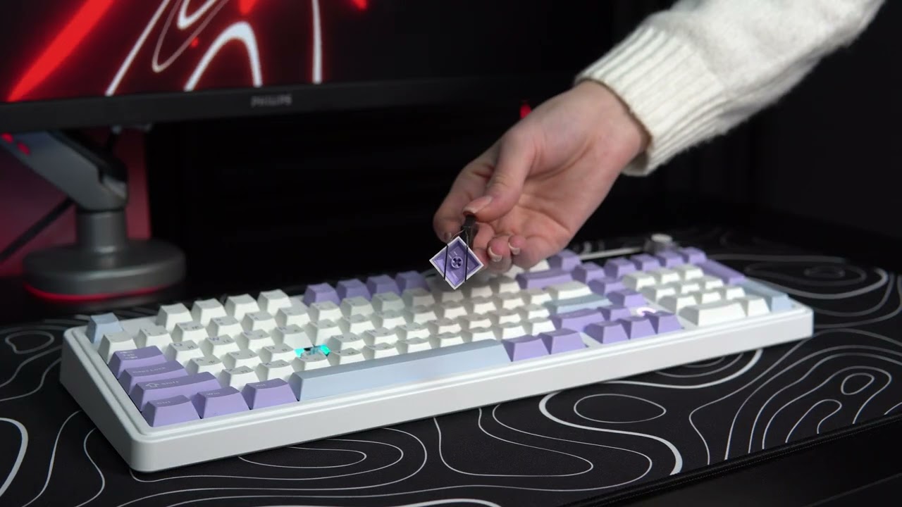 Ajazz AK980 Clear Sky Switch Purple
