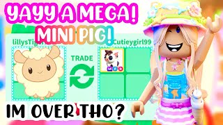 YAYY I GOT A MEGA MINI PIG!!🤭🐷💕BUT…WAS I OVER?!😕🥲 #adoptmeroblox #preppyadoptme #preppyroblox