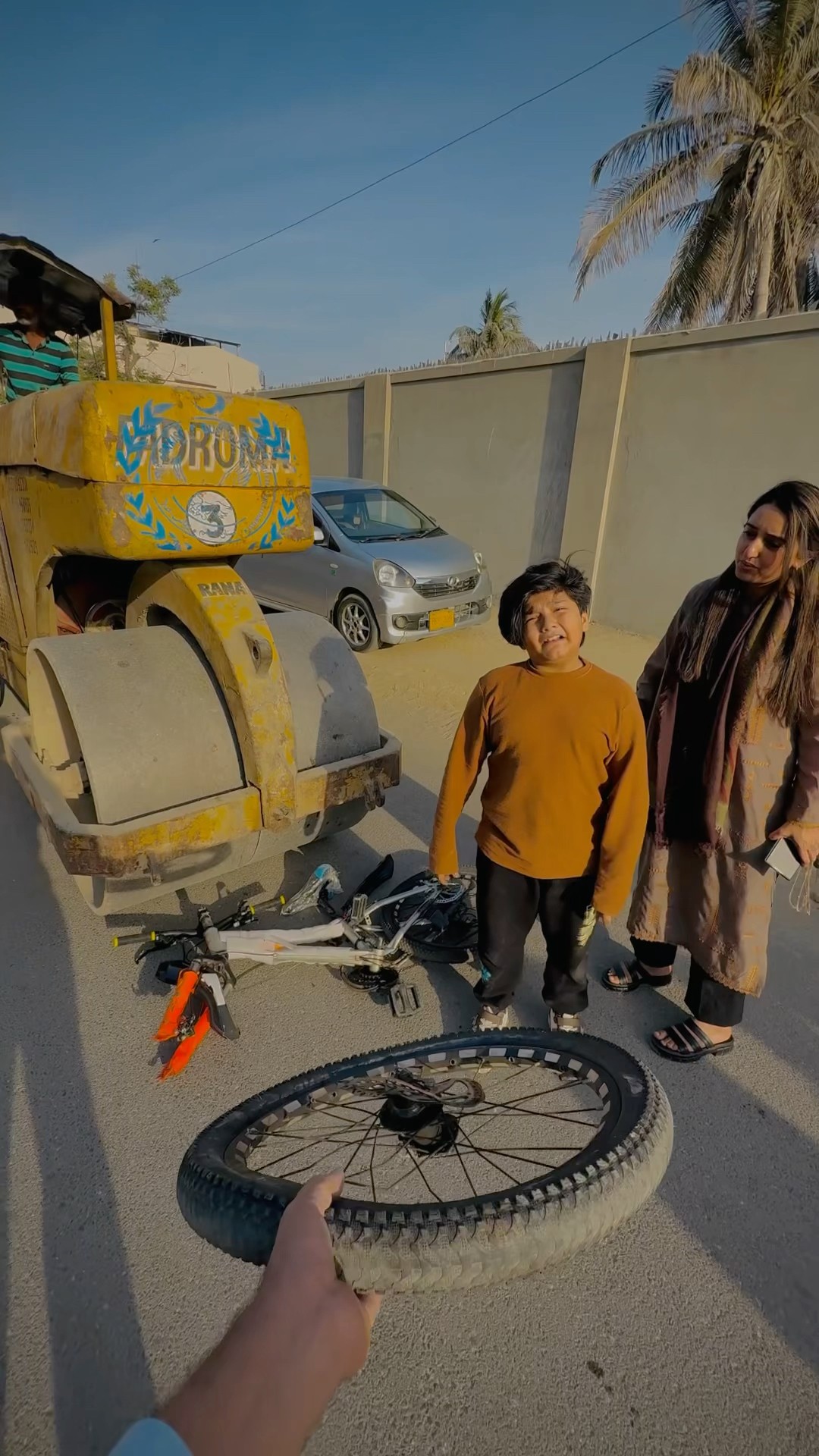 Ali ki new cycle vs Road roller || #viralvideo #sad #trending