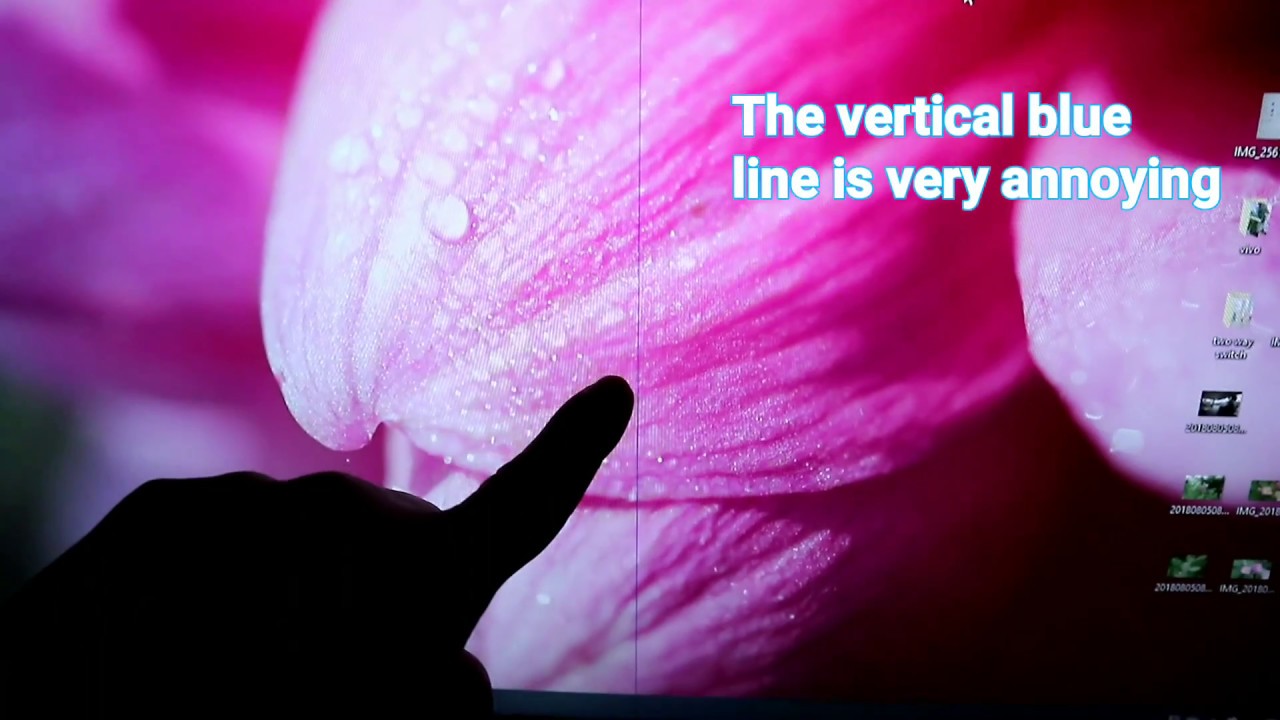 How to fix vertical blue line on lcd monitor YouTube