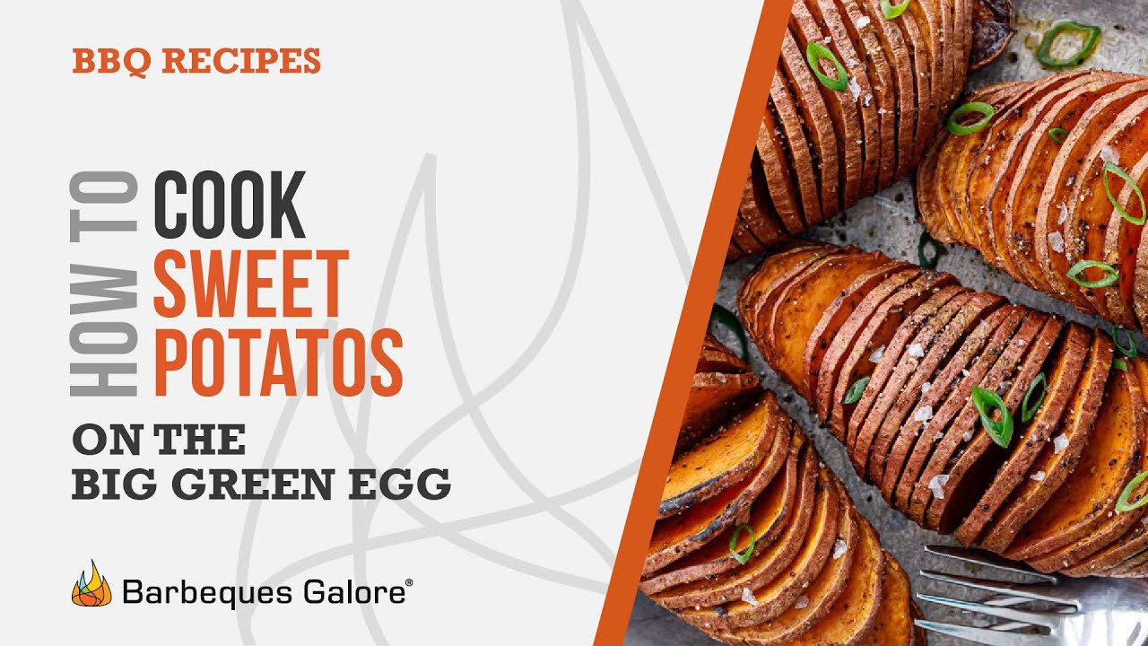 How to Cook Smoked Sweet Potatoes on Big Green Egg - YouTube