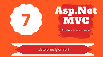 7- Asp.Net MVC  ile Örnek Uygulama (Rehber Uygulaması)
