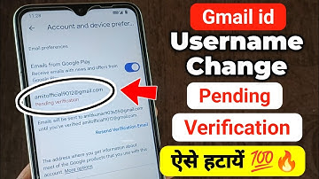Gmail id Username Change Pending Verification Problem || Gmail Pending Verification Kaise Hataye