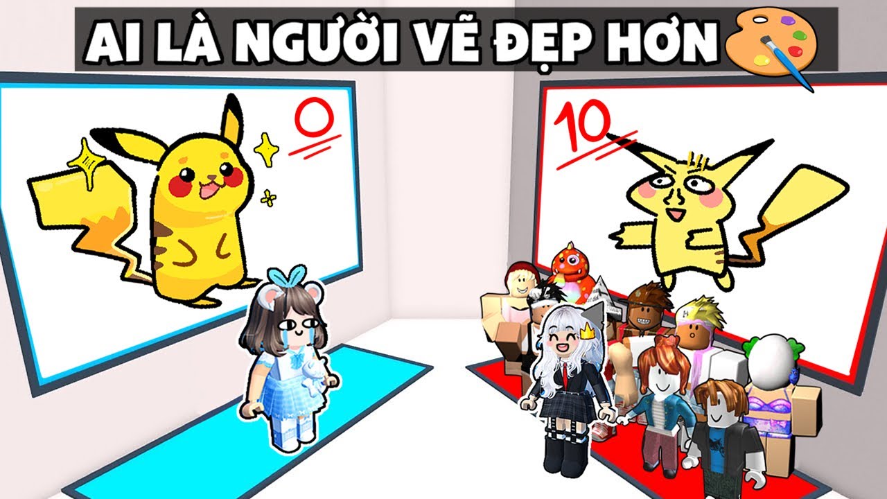 Mèo Simmy Hay Sammy Đào AI LÀ NGƯỜI VẼ ĐẸP Trong Roblox 🎨