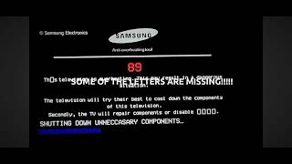 Samsung TV (Internet@TV models) Overheating killscreen Credits by @TheGreatUnknownProductions