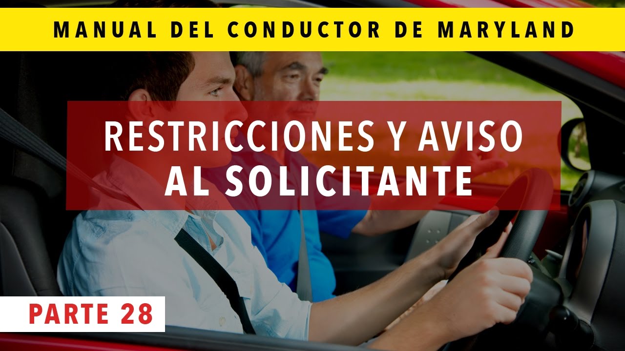 2022 Manual del conductor de Maryland parte 28 - YouTube