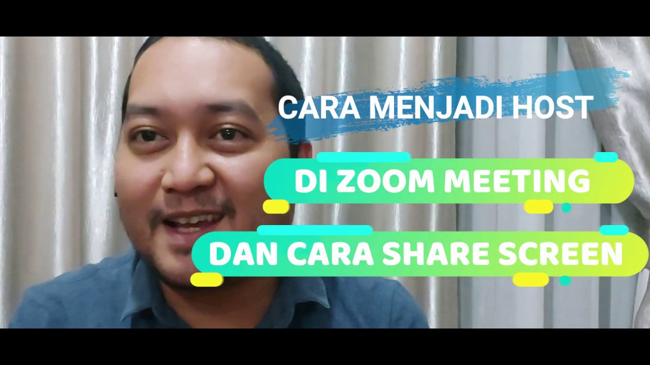CARA MENJADI HOST DAN SHARE SCREEN DI ZOOM MEETING ; GAMPANG 3 MENIT