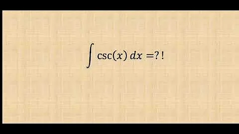 What is the integral of csc(x)?