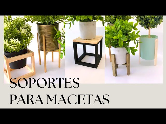 Pies para macetas, soportes para maceteros, maceteros originales, decorar  con plantas.