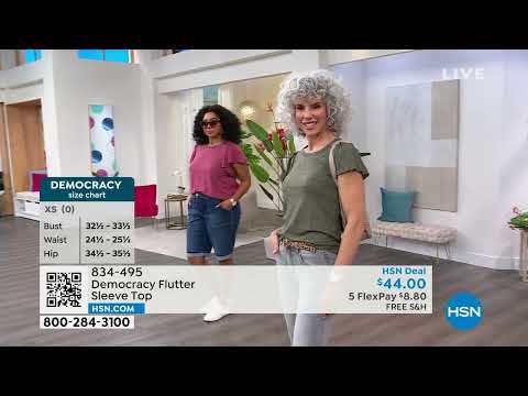 Democracy Flutter Sleeve Top