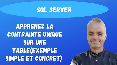 Mettez en place la contrainte UNIQUE sur une table. | SQL Server (exemple simple)