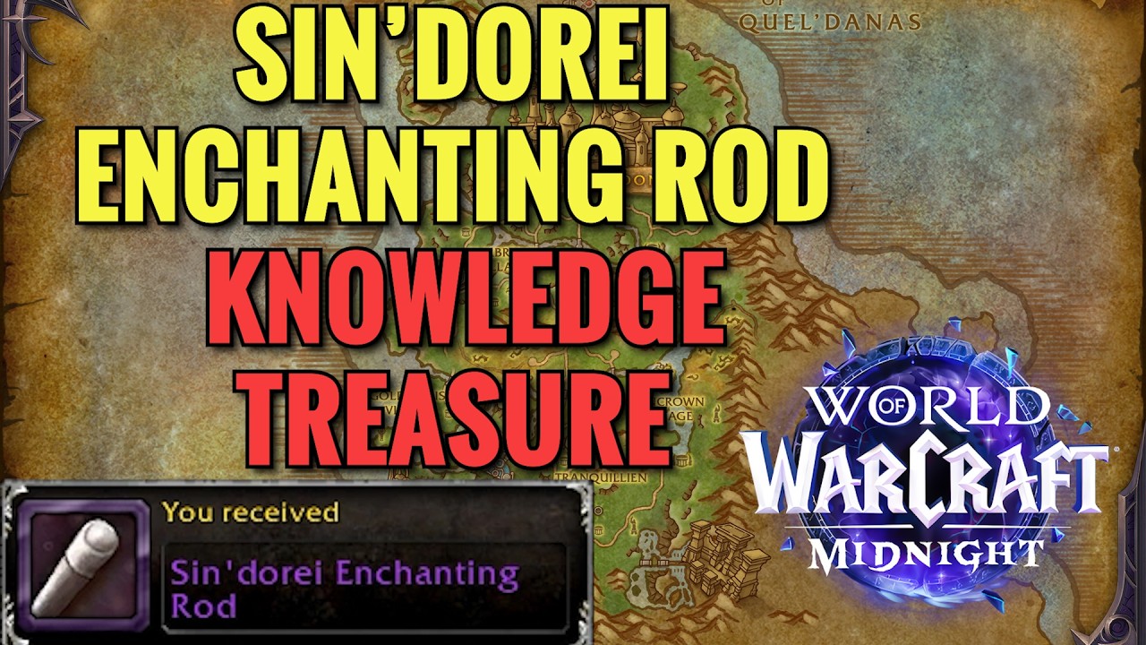 Sin'Dorei Enchanting Rod Treasure Location (+3 Enchanting Knowledge) (WoW Midnight)