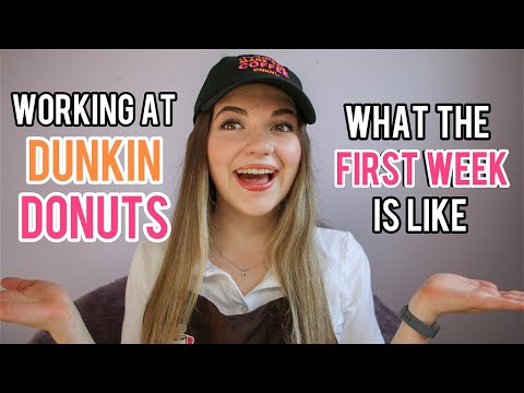 Working at DUNKIN DONUTS | What the FIRST WEEK + TRAINING IS LIKE | My FIRST JOB EXPERIENCE