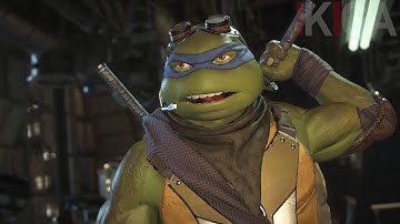 LEONARDO TMNT ALL MIRROR MATCH DIALOGUES & VICTORY ANIMATION WINNING POSE - INJUSTICE 2 2020