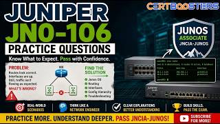 Juniper JN0-106 Practice Questions 2026 | Pass JNCIA-Junos with Real Troubleshooting Scenarios