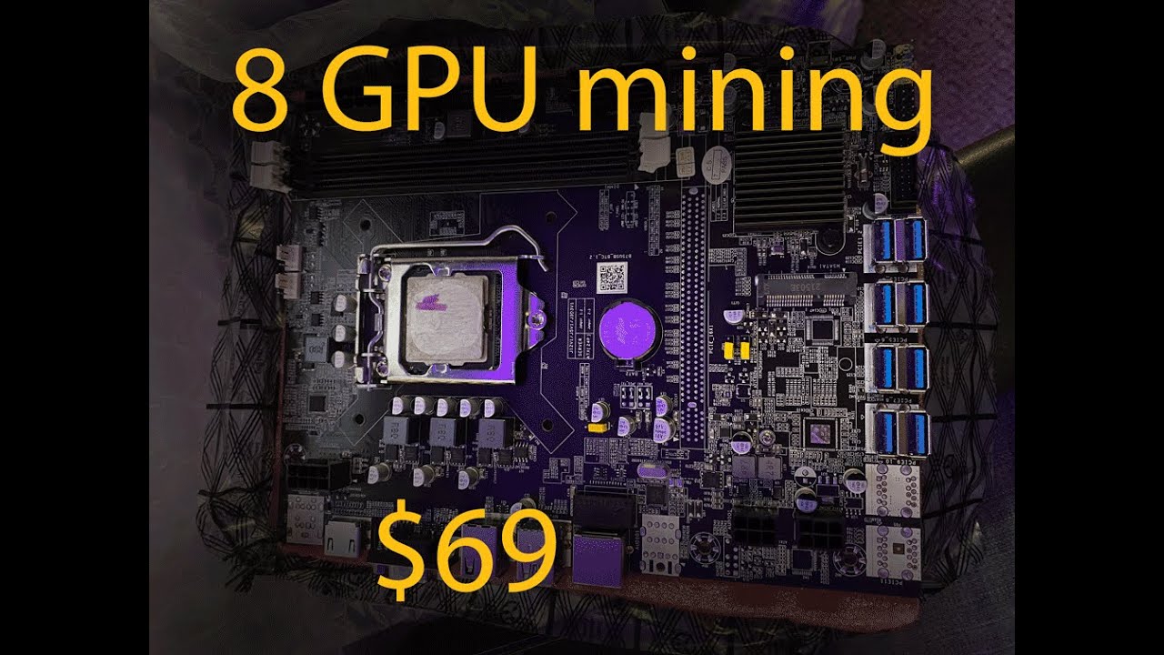 chinese b75 8 GPU LGA 1155 mining motherboard feature review - YouTube