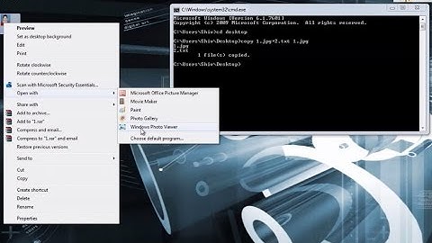 How to hide files/data behind any file using command prompt- Crptography Technique