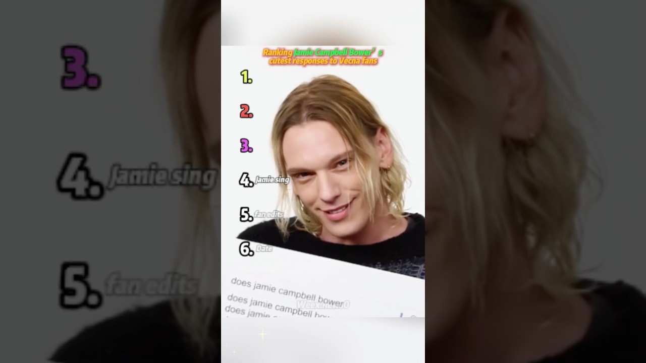Рейтинг самых милых ответов Джейми Кэмпбелл Боуэр фанатам Векны. #JamieCampbellBower #Vecna ​​#St...