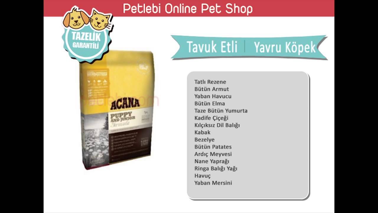 Acana Puppy Junior Yavru Kopek Mamasi Yavru Kopek Tahilsiz Kopek