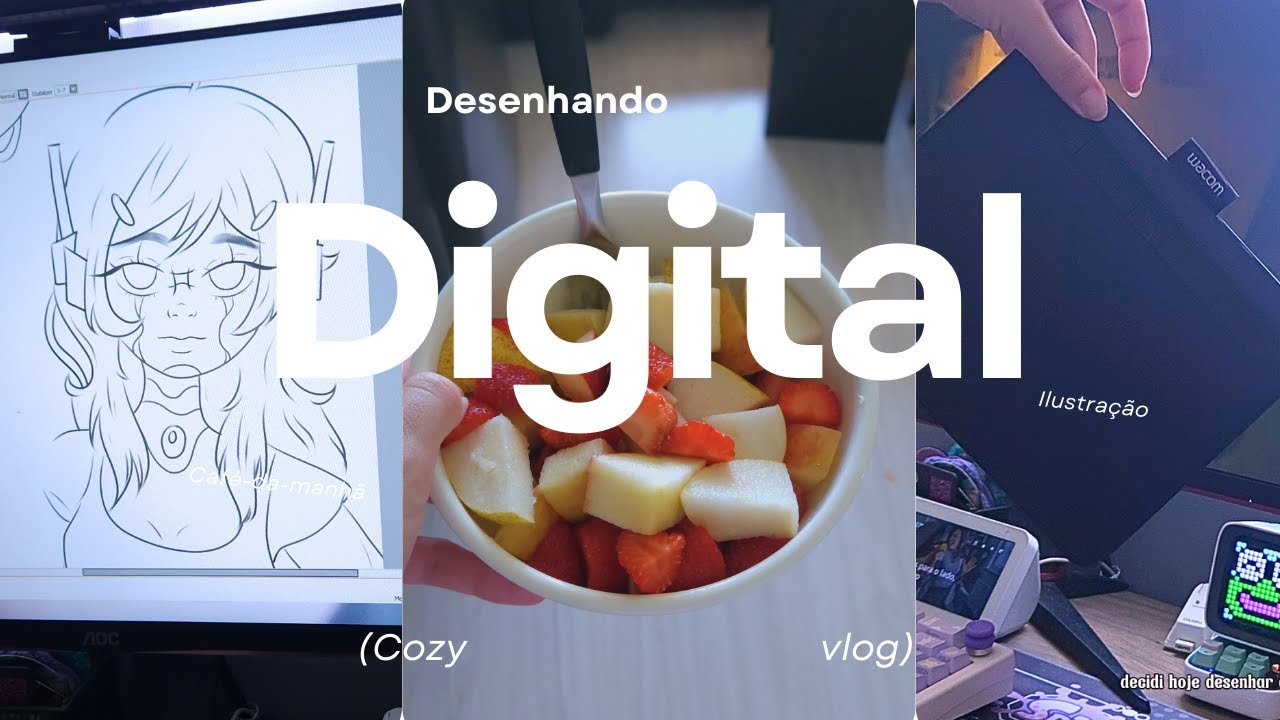 ⋆˚࿔ Manhã Cozy e Desenho Digital  ⋆˚࿔