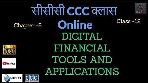 CCC Live Class |DIGITAL FINANCIAL TOOLS AND APP. (Gmindtech)