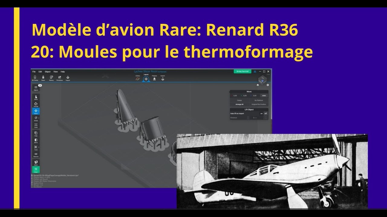 Renard R36 20: Avion Rare Renard R36 Concevoir les Moules pour le thermoformage ...