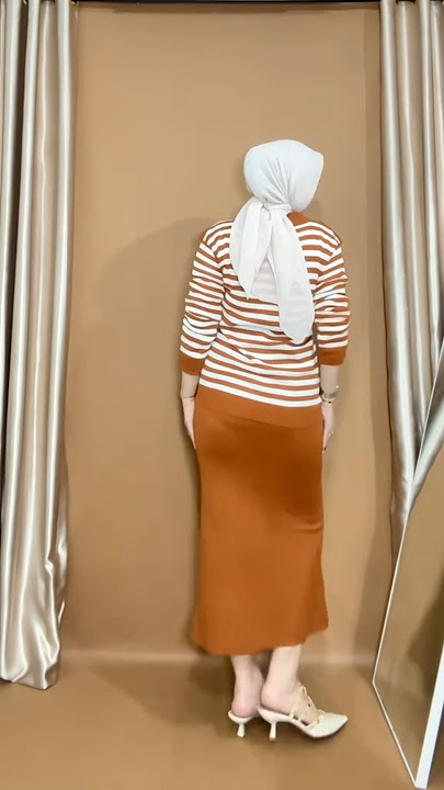 jilbab rok span ketat licin warna coklat