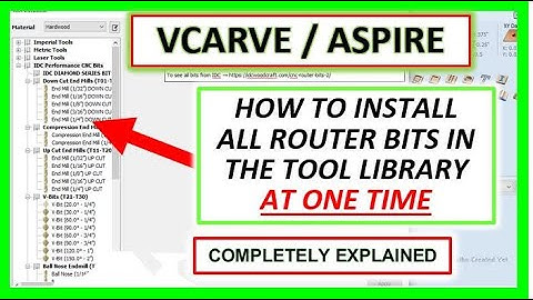 How To Install A CNC Router Bit Database Into Vectric without Overwriting Existing Tools