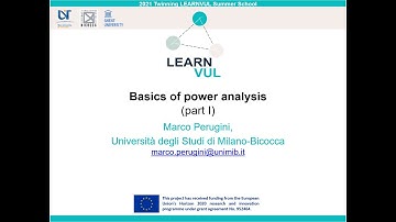 H2020 LEARNVUL Summer School Sep 2021. Power analysis (Part I)