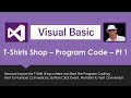 VB.NET T-Shirts Shop - Make VB Code Part 1  -Black Tee Calculate Buy and Cancel Buttons Visual Basic