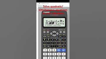Solve equations on your calculator