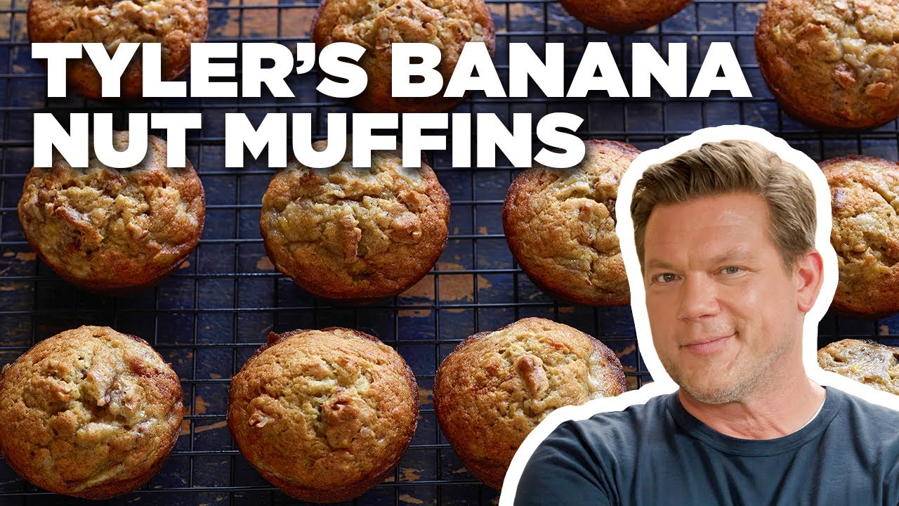 5 Star Banana Nut Muffins With Tyler Florence Food Network Youtube