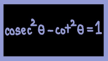 Cosec²θ-Cot²θ=1 ||  Simple Trigonometric Identities Part 2