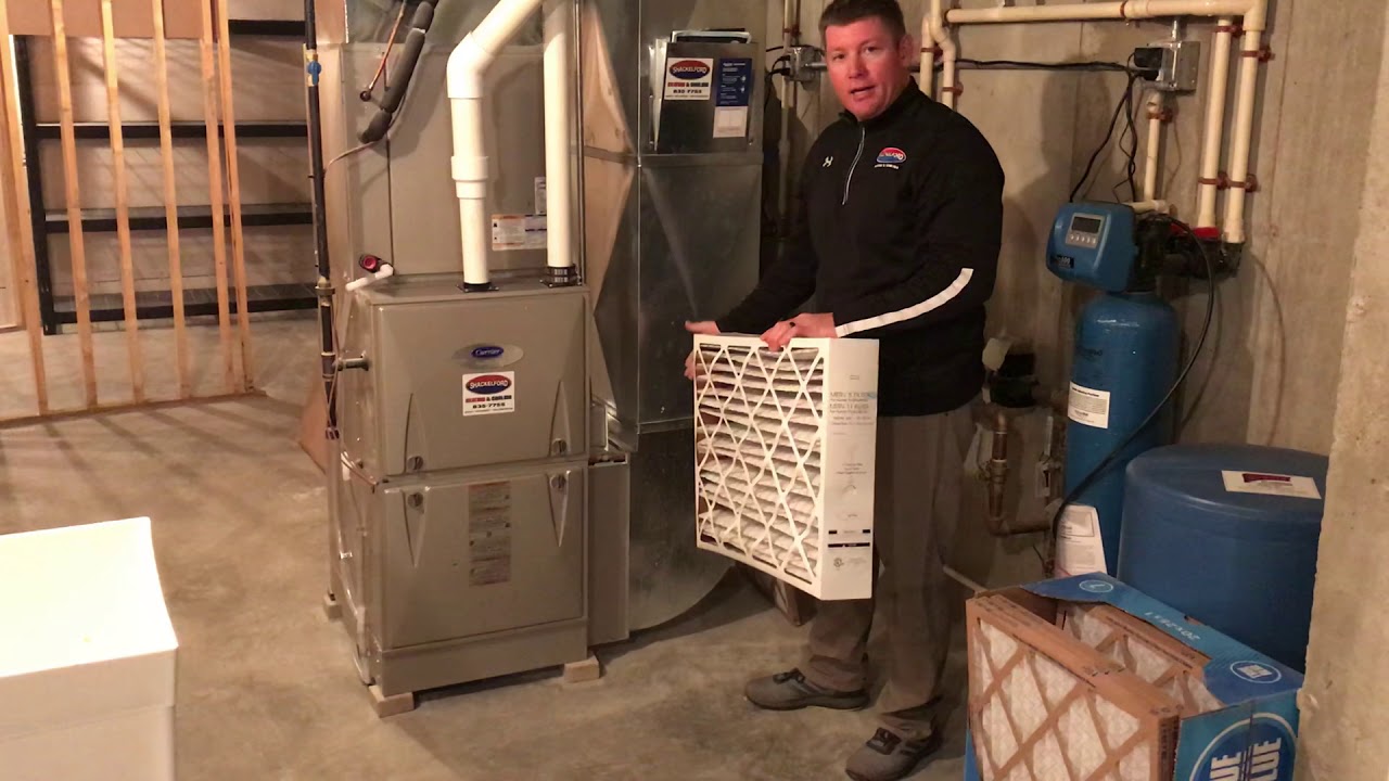 Carrier furnace air filter: How to change your filter - YouTube