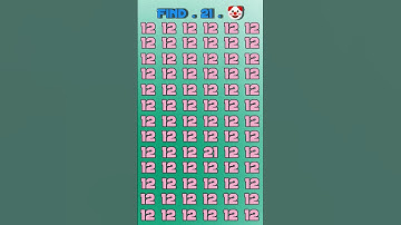 Find odd number 21 ; #shorts #maths #facts #shortvideo #tiktok #viralvideo #squidgame #find