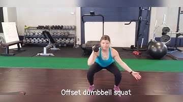 Offset dumbbell squat