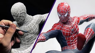 Sculpting SpiderMan Timelapse | Raimi Trilogy Suit