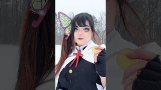 #kanao Goodbye!// #viral #cosplay #acting #demonslayer #shorts #snow #anime