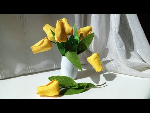 Тюльпаны из фетра своими руками с пошаговым фото