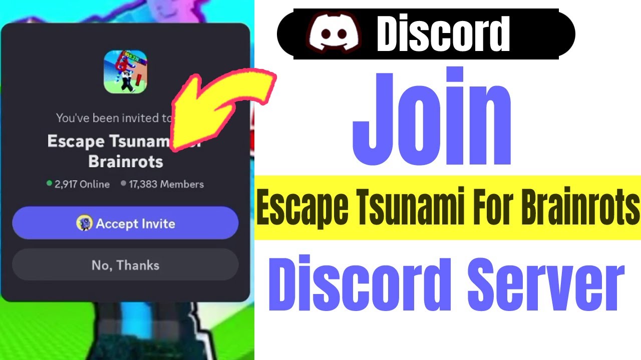 How To Join Discord Escape Tsunami For Brainrots Server on Mobile - YouTube