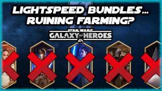 Have Lightspeed Bundles Destroyed Your Farming in SWGOH?  What Can You Farm 