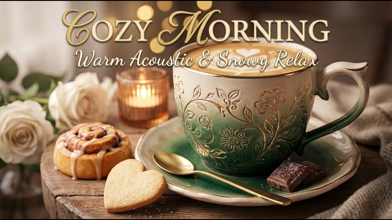 Cozy Morning Guitar Music | Warm Acoustic Instrumental for Snowy Winter Relaxation