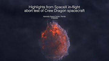 Highlights from SpaceX in-flight abort test of Crew Dragon spacecraft.  Stock Footage