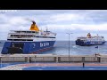 Fb superferry  blue star paros      departure from the port of tinos
