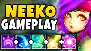 NEW CHAMPION NEEKO IS 100% BEYOND BROKEN! (HUGE DAMAGE) NEEKO MID GAMEPLAY! - League of Legends