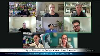 May 28, 2026 Beaverton Budget Committee Meeting
