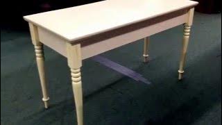 Beautiful Antique White Writing Desk with Flipdown Keyboard Tray 53 x 23.5. 6 LEFT - 158041