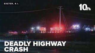 1 dead 2 injured in crash on I-95 north in Exeter