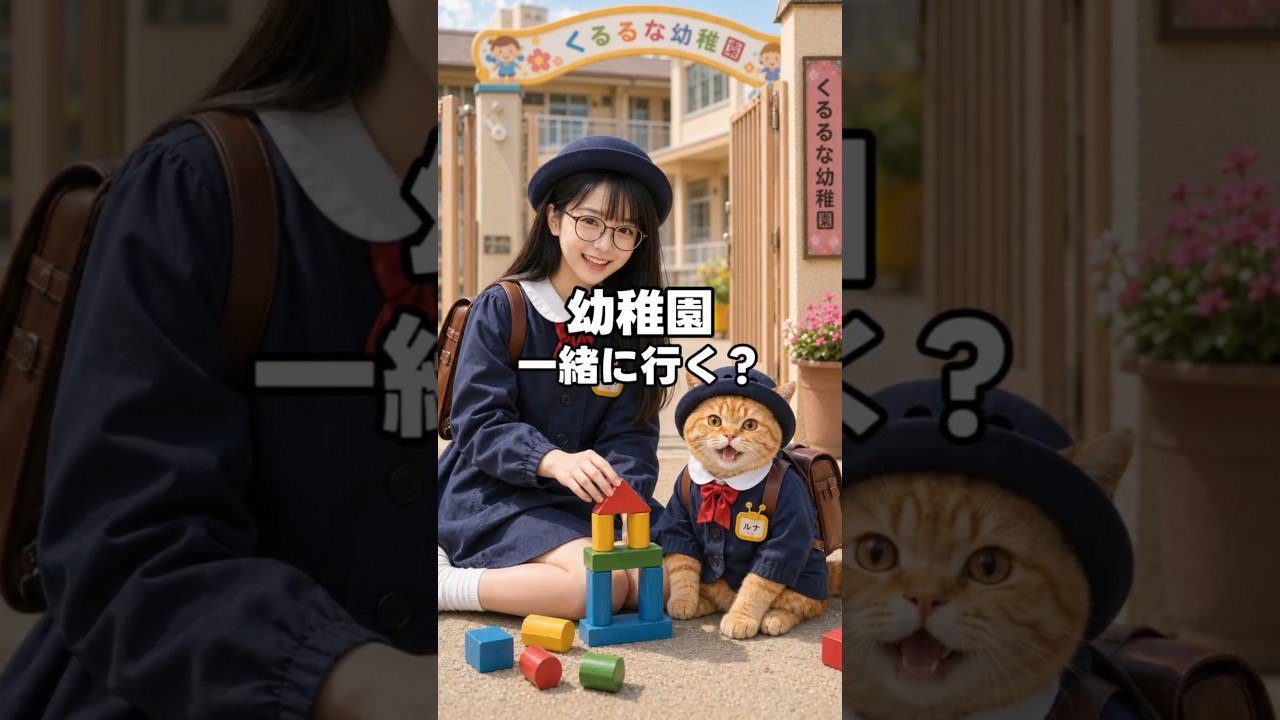 みんな〜！くるるな幼稚園、開園だよ！一緒に行く？ #猫動画 #猫のいる暮らし #元気になる動画 #猫好きさんと繋がりたい #好きな子猫 #かしわねこ #子ネコ #猫のいる生活 #元気お届け #癒やし