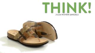 Think! Julia Woven Sandals - Leather (For Women)